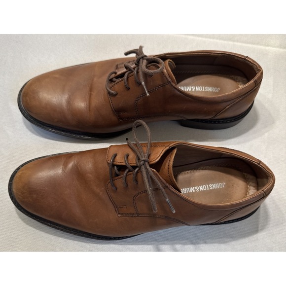 Johnston Murphy Brown Leather Lace Up Oxford Dress Shoes Men Size 9 - Picture 4 of 10
